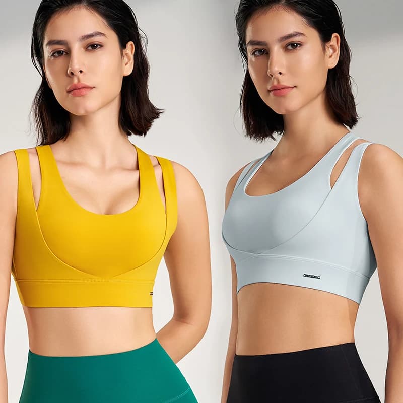 Top sportivi Intimo sexy da palestra da donna Reggiseno sportivo Canotta Raccolta Intimo sportivo da donna antiurto Alta elasticità