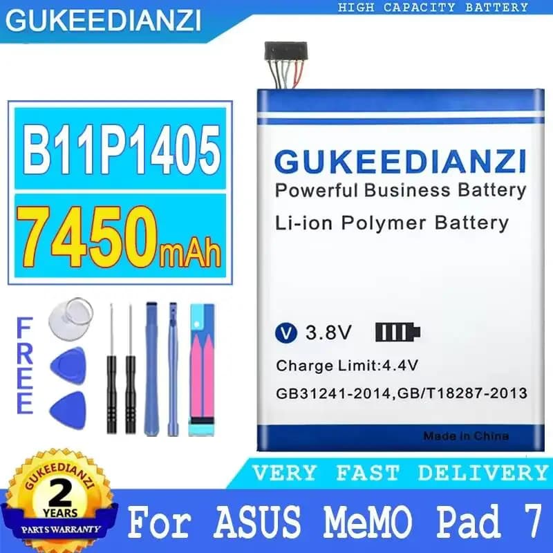 Batteria per tablet da 7450 mAh per Asus Memo Pad 7 ME70CX K01A B11P1405 Durevole