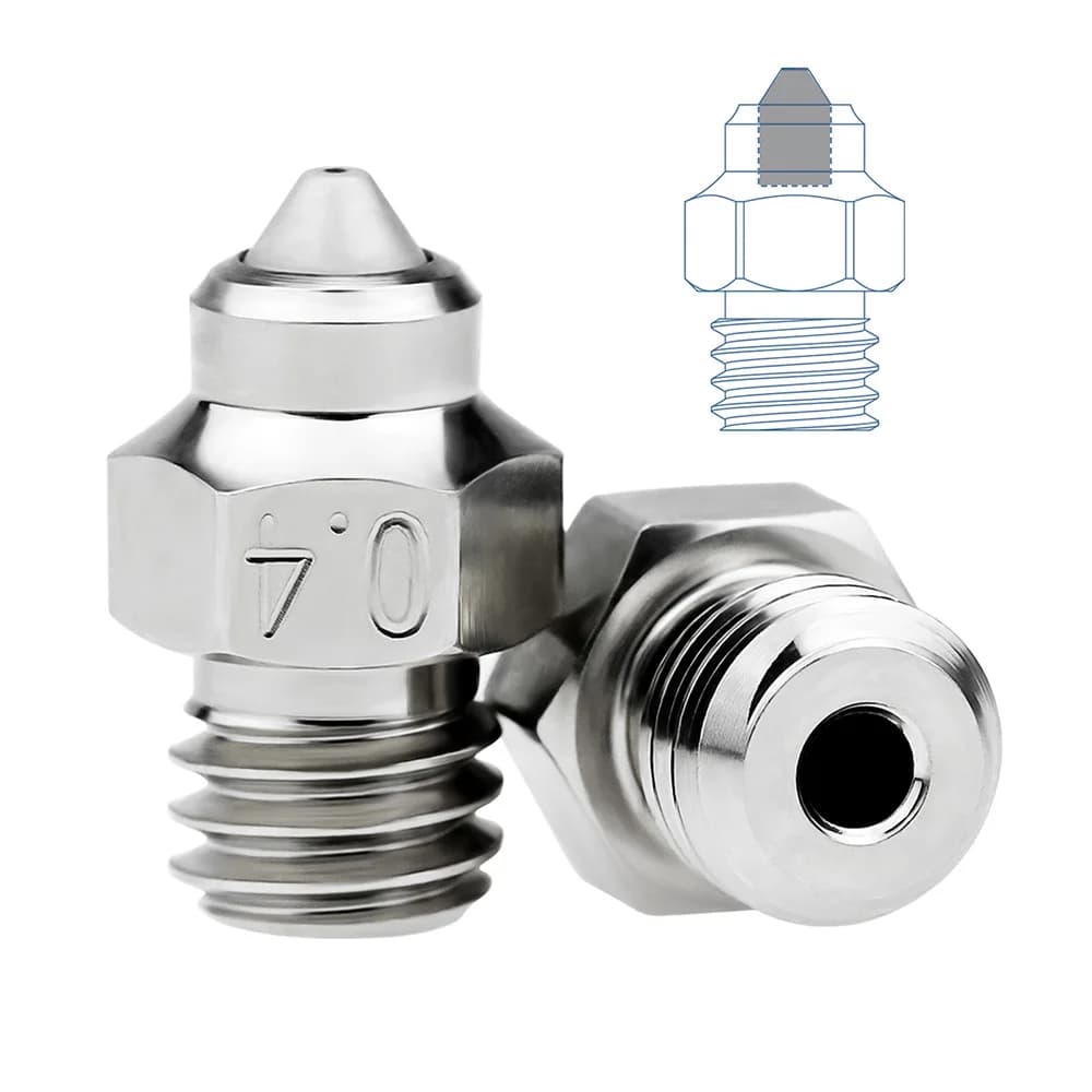 Ugello Bimetallico MK8 MY per Testina di Stampa Ender 5 Ender 3 V2 Hotend 550, Ugello Bimetallico ad Alta Temperatura per Stampante 3D Serie CR10