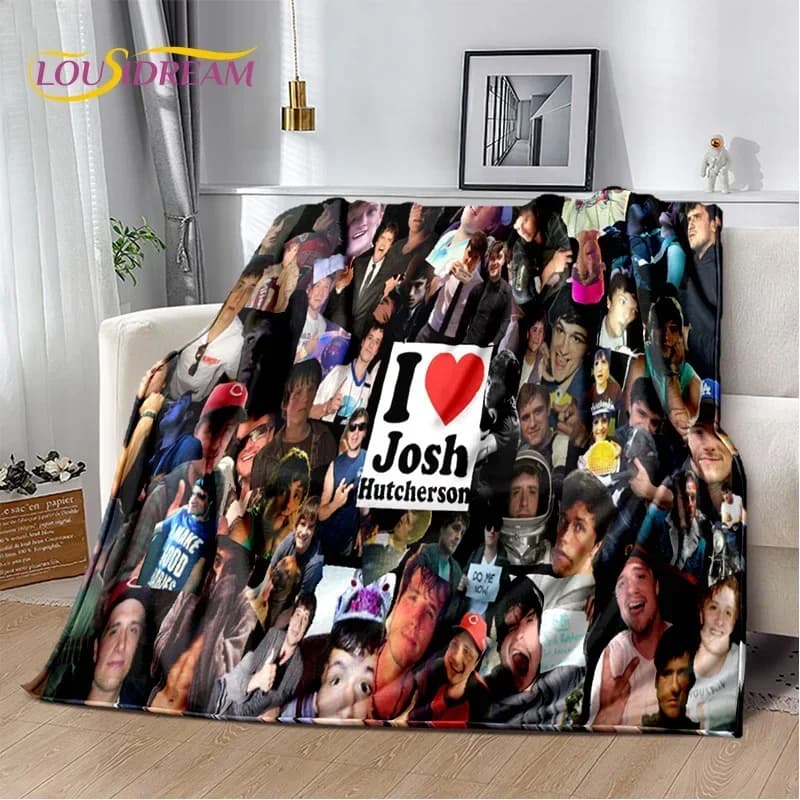 Coperta in morbido flanella 3D di Josh Hutcherson Star per letti, divani, picnic, coperta per esterni, regalo per il tempo libero