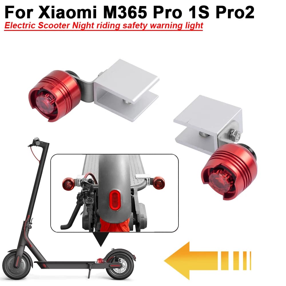 Electric Scooter LED Flash Waterproof Tail Light for/Xiaomi M365Pro 1S Pro2/Mi3 E-Scooter Night Riding Safety Warning Light
