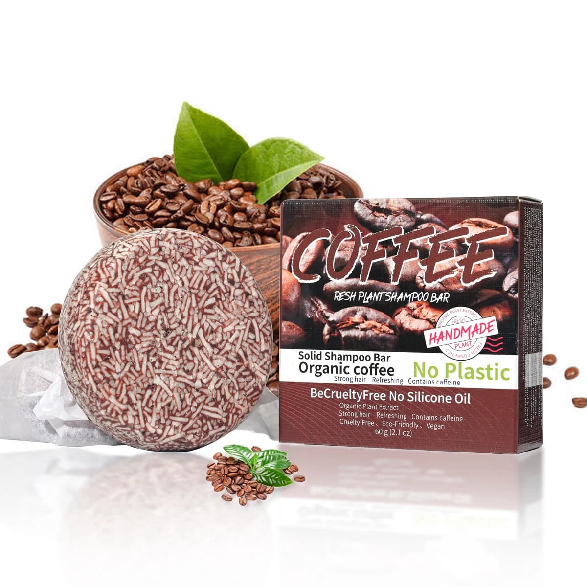 Coffee Flavored Shampoo, Nourishing Hair Essential Oil Soap, Handmade Soap, Men's Oil Control and Dandruff Removing Solid Shampo
