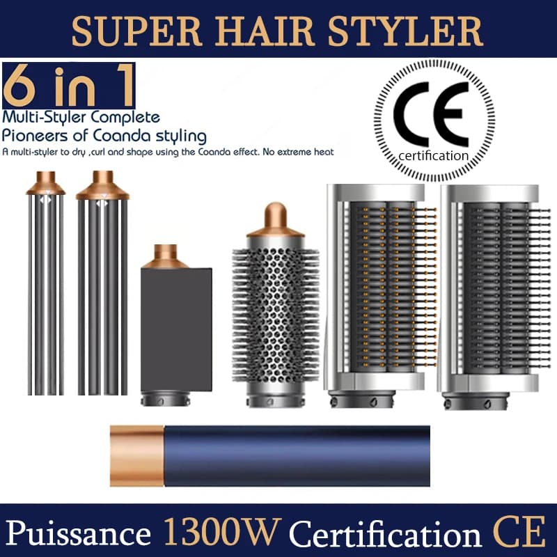 SenCiciMen X9 Multi Hair Styler Iron Hair Dryer Hot Air Brush Bar Hair Dryer Hair Dryer Salon Styler Professional for Curly Hair