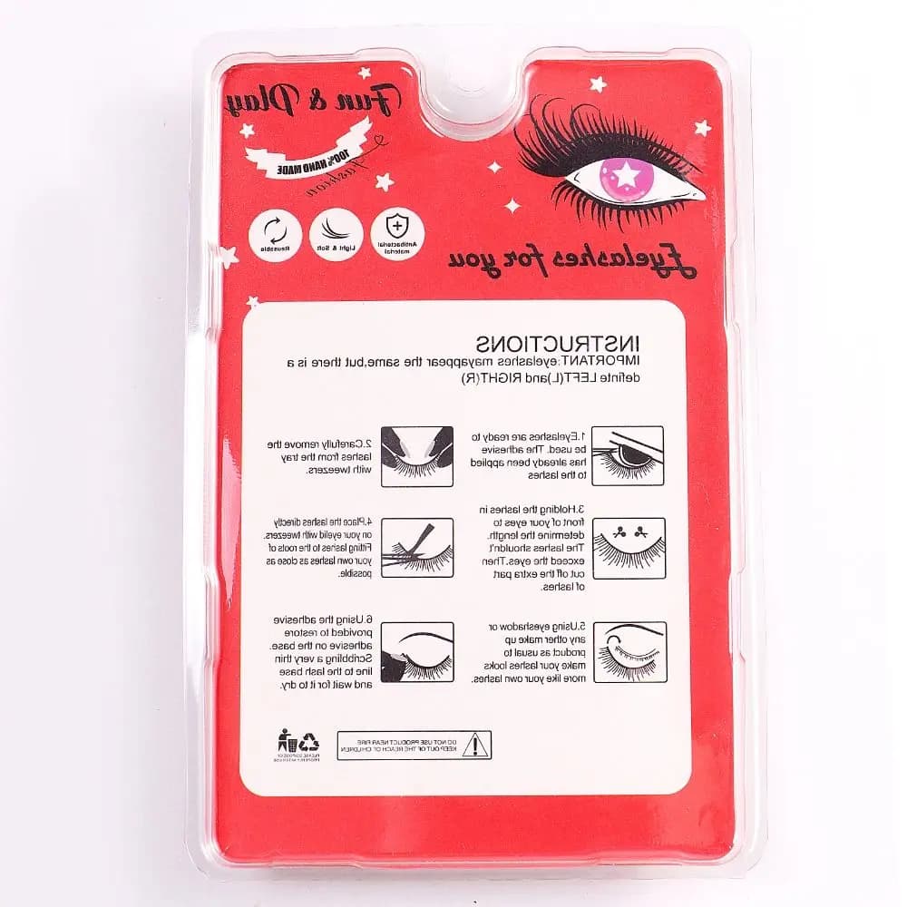 3 pairs of fake white drama lashes fake natural thick and soft lashes fake lashes manga lashes full strip cosplay lashes