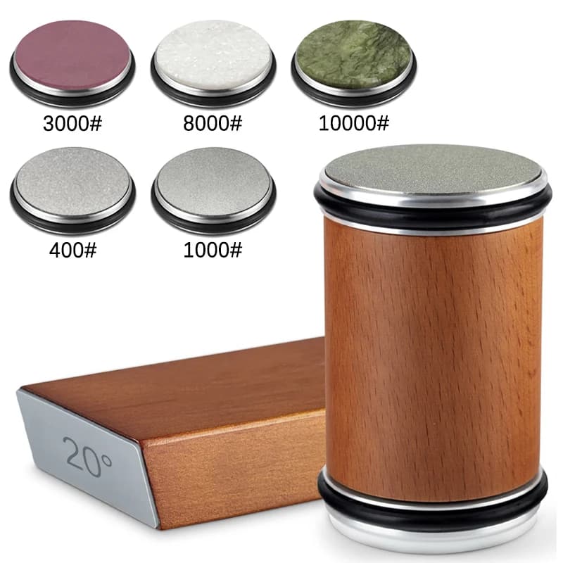 15 and 20 Degrees Rolling Knife Sharpener Magnetic Knife Holder Diamond Sharpening Stone Kit with Angle Roller Kitchen Accessory