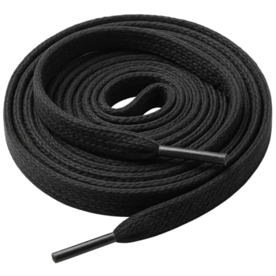 Laccio per scarpe piatto a doppio strato, universale per sneakers/stivali/scarpe eleganti, antiscivolo, anti-sfilacciamento, anti-pilling