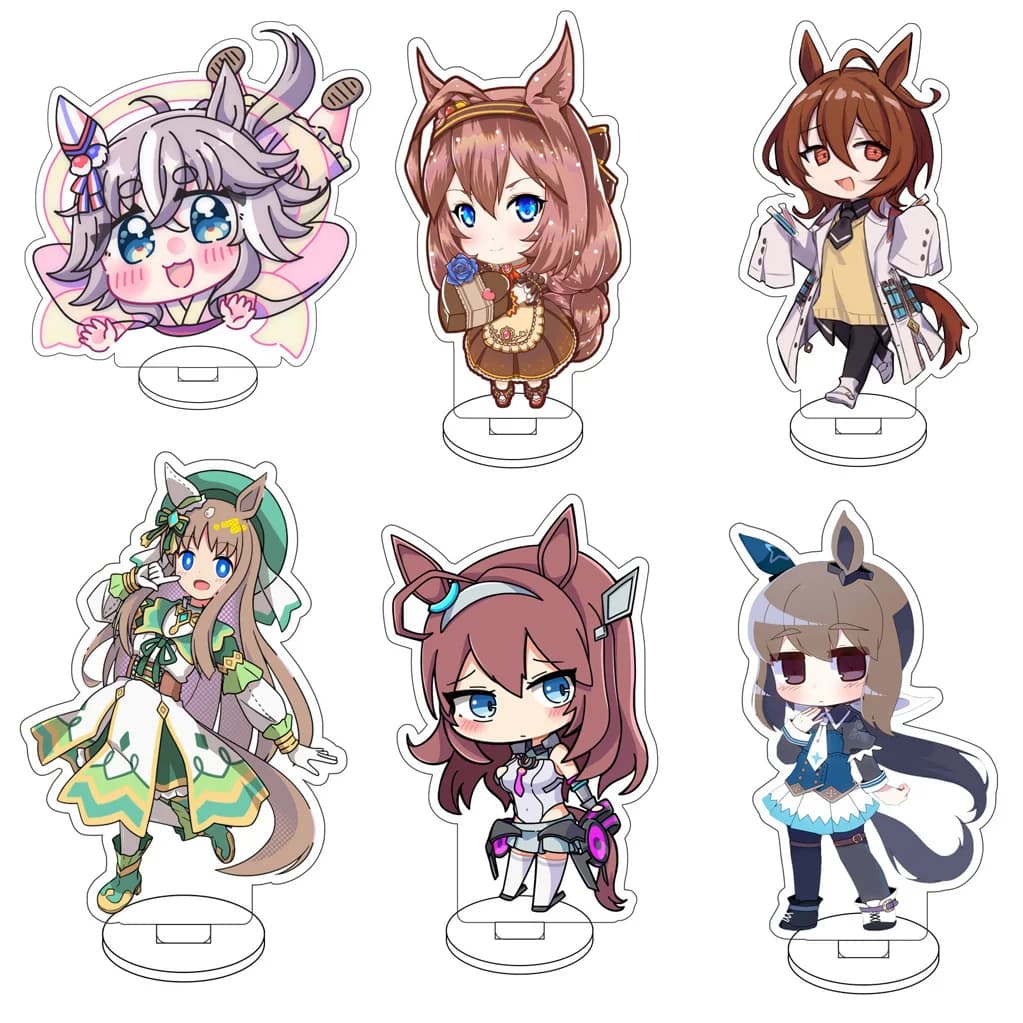 10CM Anime Uma Musume: Pretty Derby Oguri Cap Mejiro McQueen Satono Diamond Cos Acrylic Figure Stand Cute Gifts Ornaments