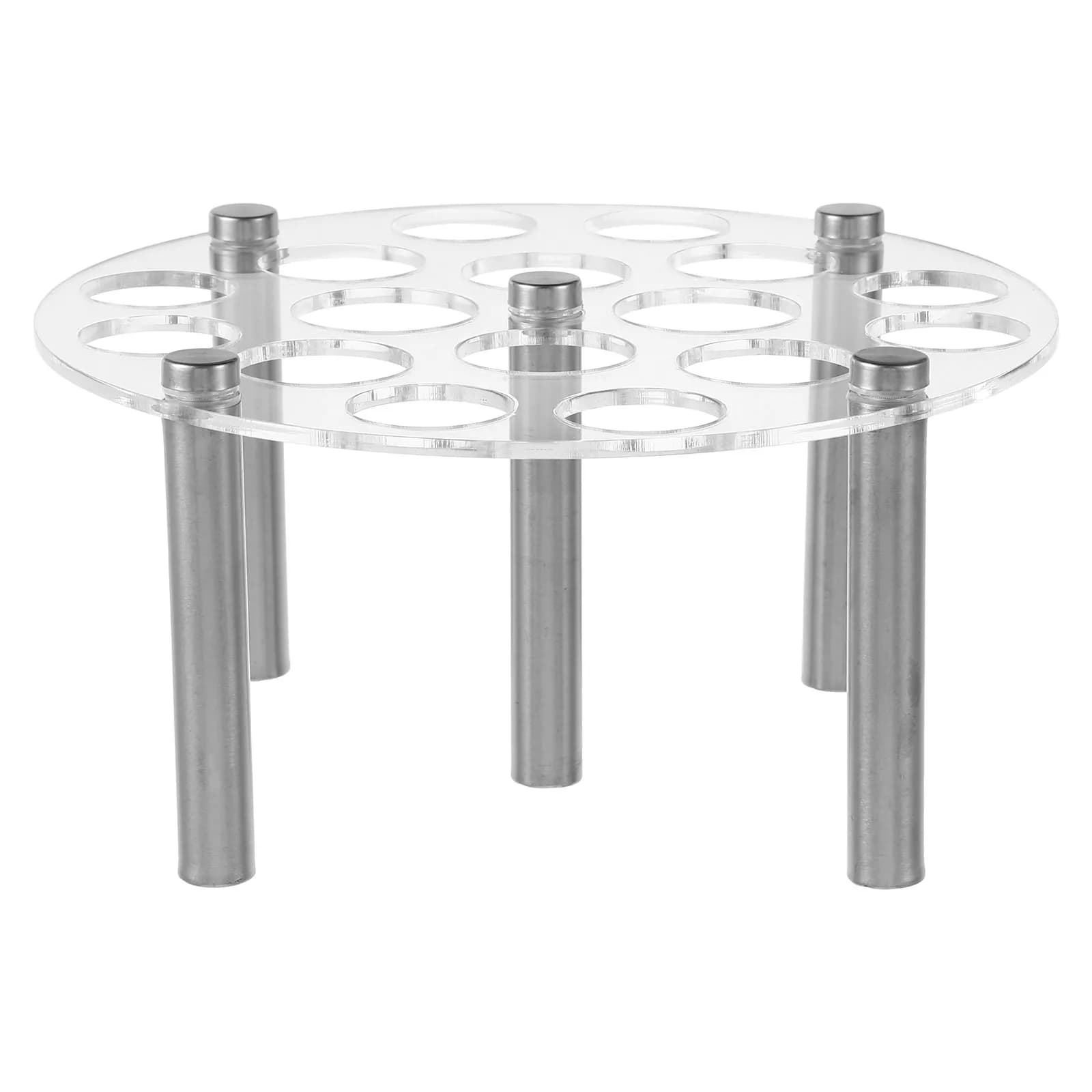Supporto Rotondo Trasparente in Acrilico per Stampi di Scacchi, Espositore per Set di Scacchi in Resina Fai-da-Te, Forniture per Artigianato in Resina Epossidica