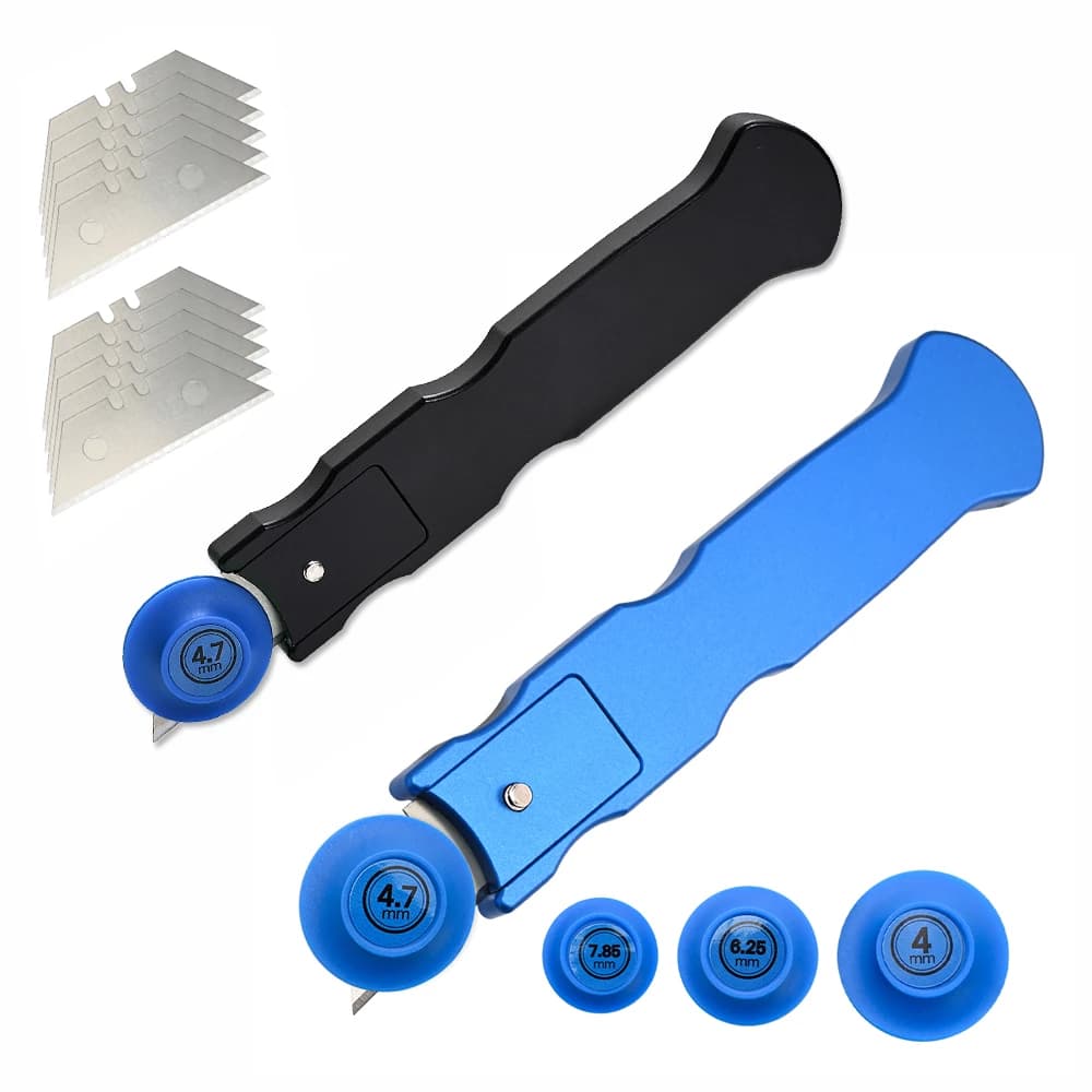 EHDIS Car Vinyl Tint Film Safety Cutting posizionamento Knife Wrapping Paperback Slitter Gap-Cutter Tool con rullo Triming di 4 dimensioni