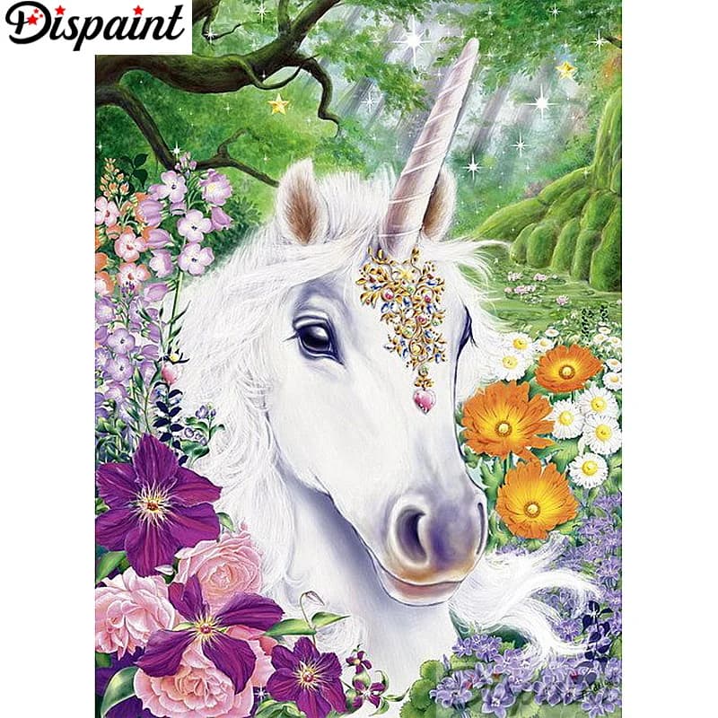 Dispaint Pieno Quadrato/Rotondo Trapano 5D Pittura Diamante FAI DA TE "Cavallo del fumetto" Ricamo Punto Croce 3D Complementi Arredo Casa A12855