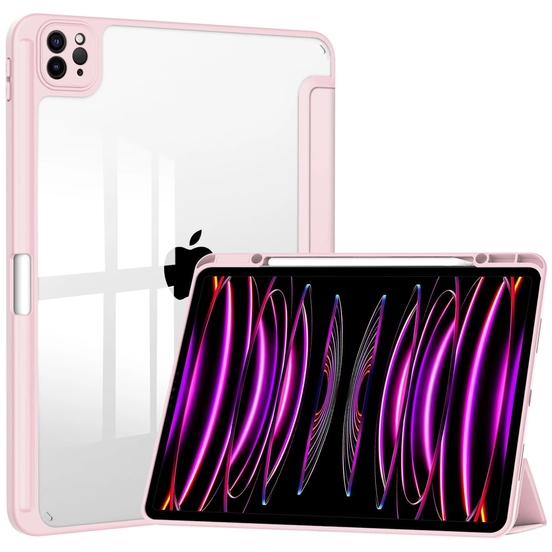 Custodia posteriore di alto lusso per iPad Pro da 12,9 pollici 6a/5a/4a/3a generazione 2022/2021/2020/2018 con copertura portapenne
