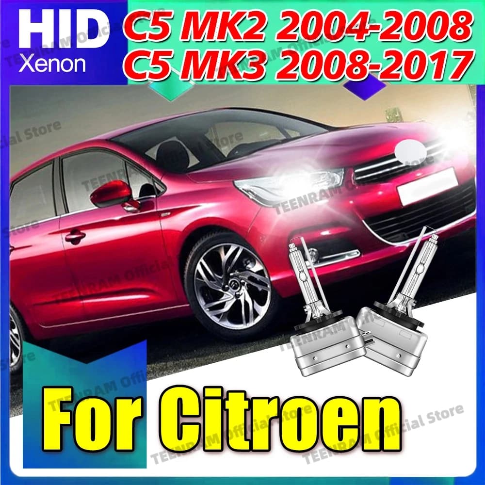 2x Per Citroen C5 MK2 2004-2008 C5 MK3 2008-2017 HID Fari Allo Xeno D1S D1 6000K 8000K 10000K 35W Lampade Fronte 12V Lampadine