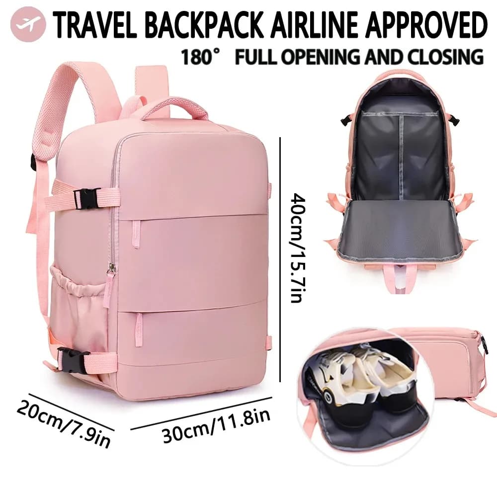 Zaino da Viaggio Approvato dalle Compagnie Aeree Easyjet Wizz Air, Grande Capacità, Leggero, per Viaggi d'Affari a Breve Distanza, Zaino per Computer
