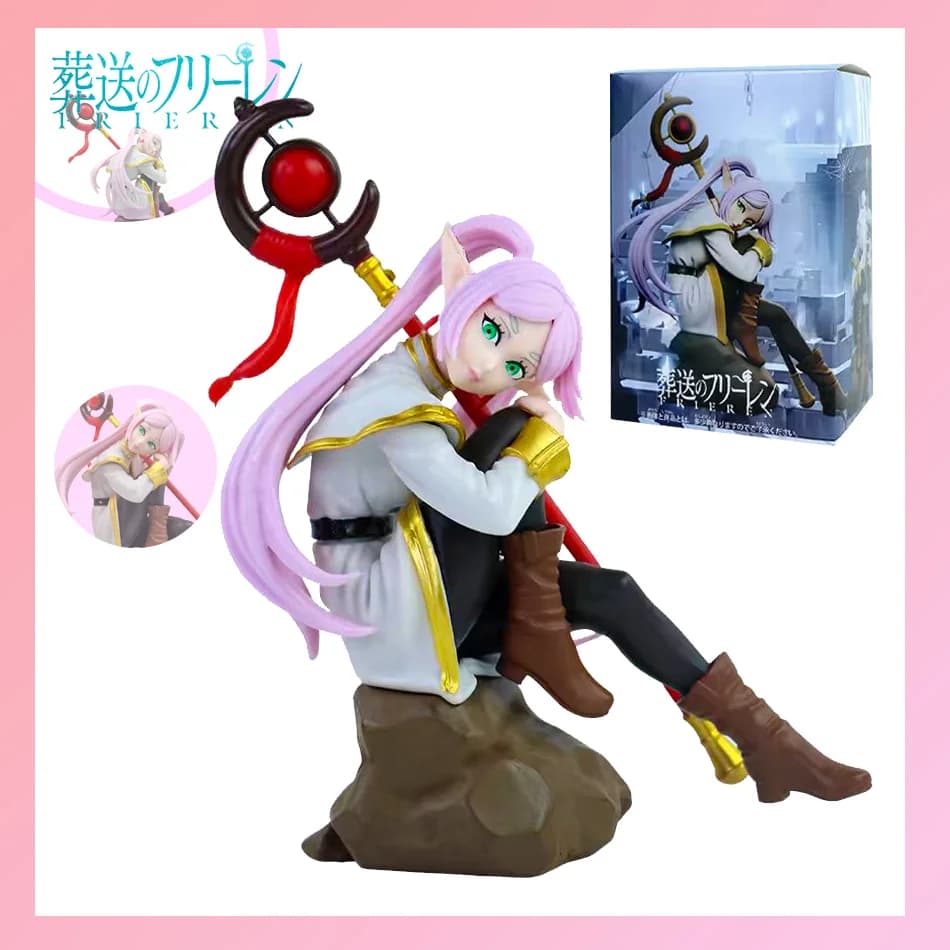 2025 Beyond Journey's End Anime Girl Figure Noodle Stopper Sousou no Frieren Action Figure Modello da collezione Doll Toys