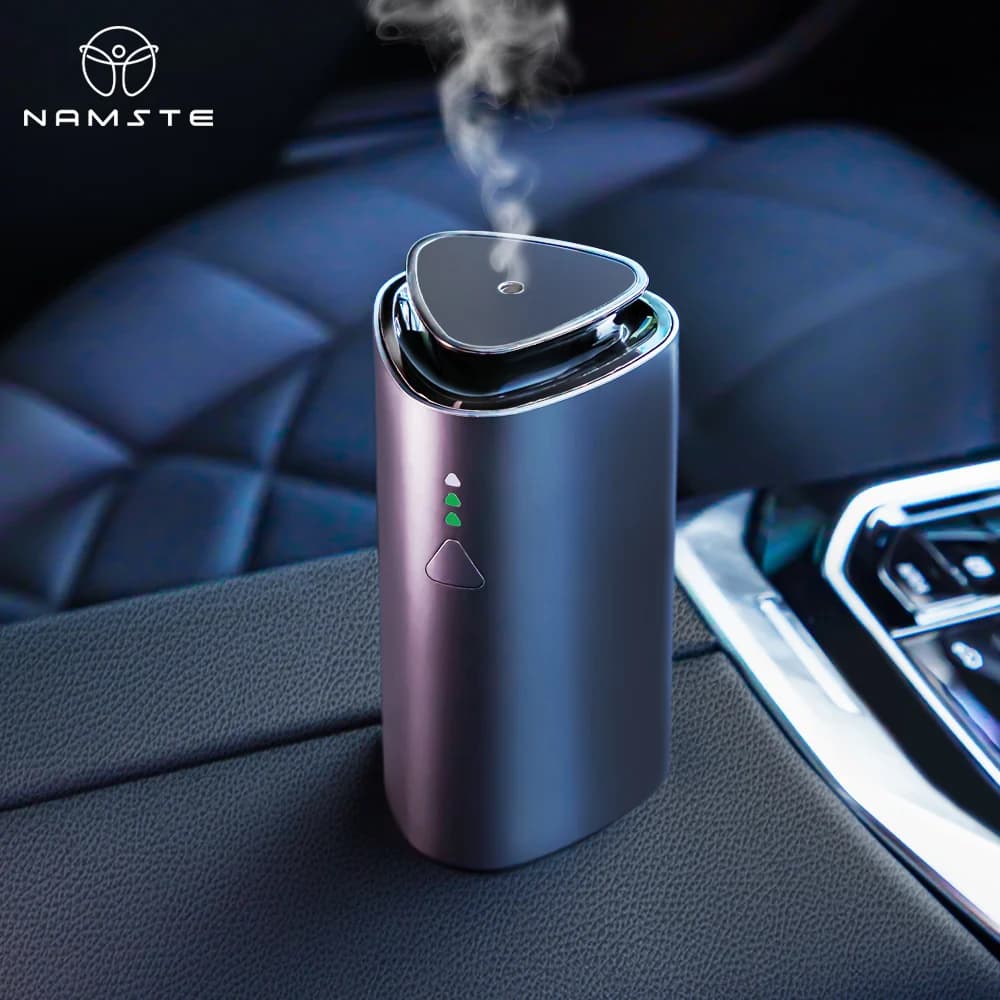 Diffusore di Aromi Namste, Umidificatore per Auto e Casa, Doppia Modalità, Profumatore di Oli Essenziali, Ricarica USB per Auto