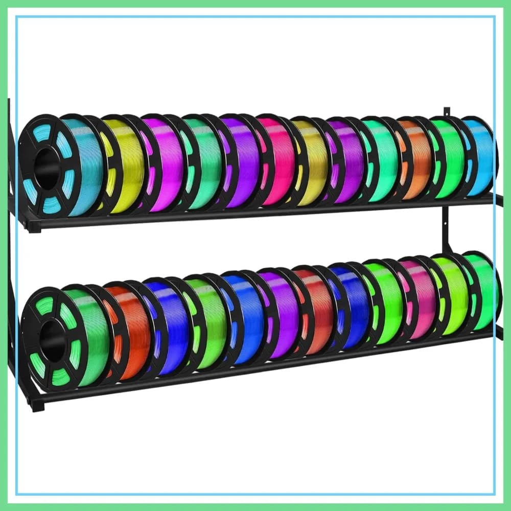 Supporto per Filamenti Stampante 3D - Contiene 24 Bobine, Staffa da Parete Robusta per Bobine ABS/PLA/TPU/Nylon
