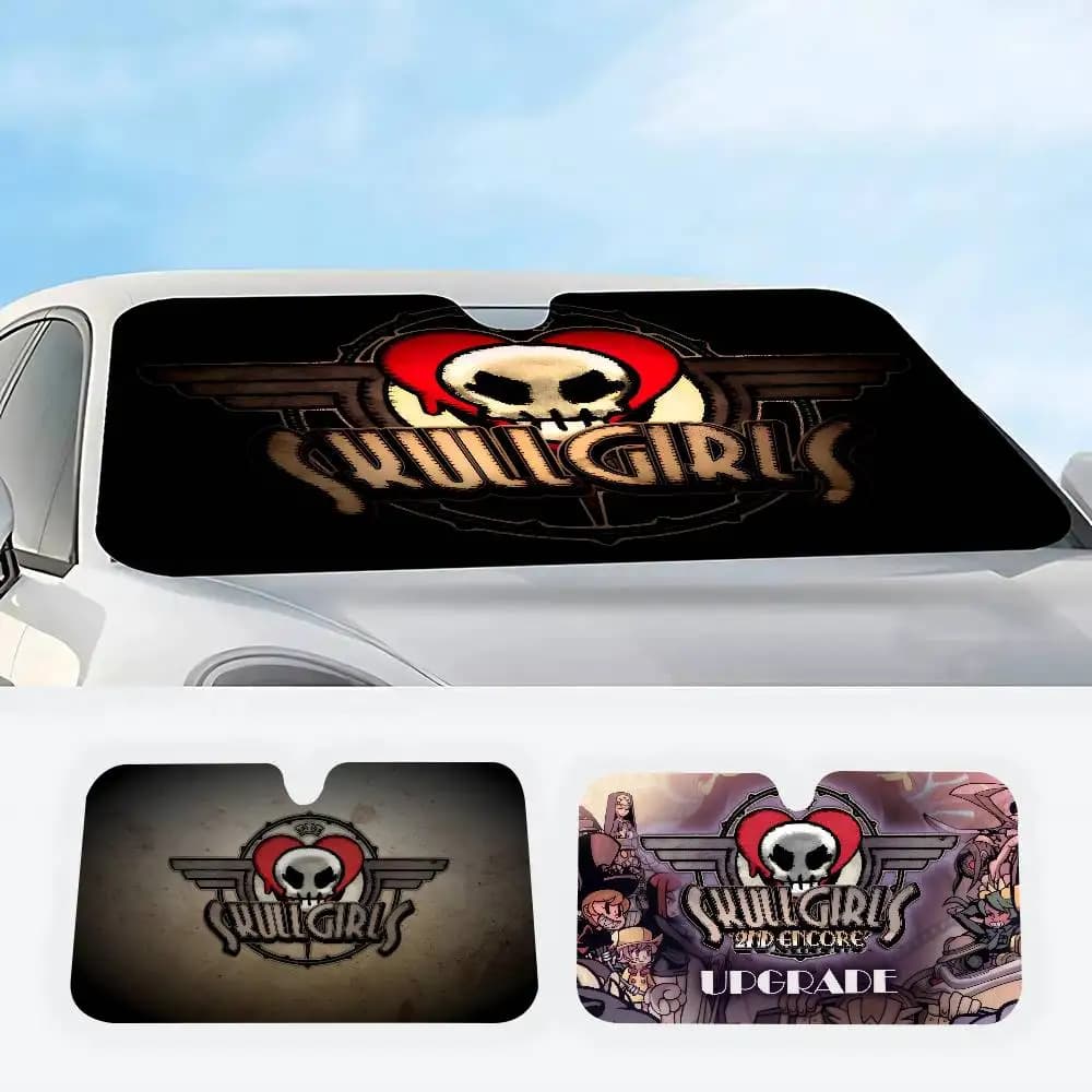 Parasole per Parabrezza Auto, Riflettore Solare Protettivo, Copertura per Finestrini, Visiera per Veicoli, Anime Cool s-s-skullgirls