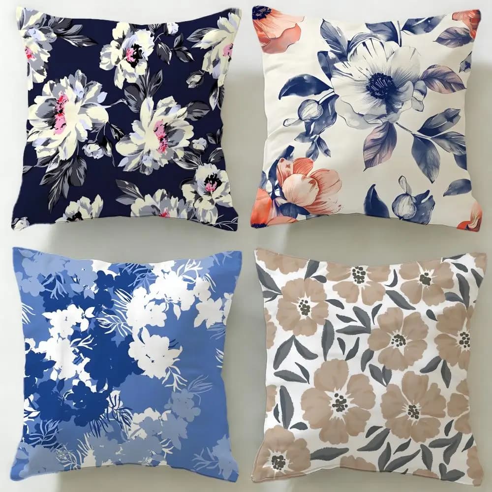 Fodera per cuscino con texture floreale, morbida e facile da lavare – Versatile per divano, letto, viaggi e ufficio