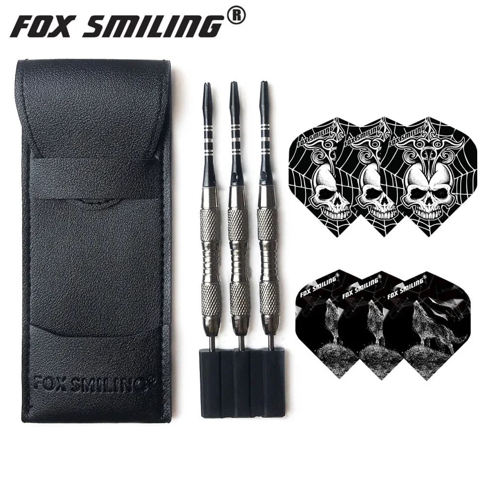 Freccette con punta ad ago in acciaio per freccette da 3 pezzi 20 g con borsa in pelle con aste in alluminio