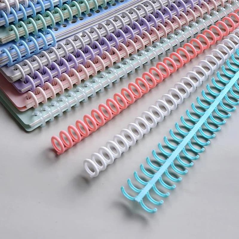30 fori Anello di rilegatura in plastica a fogli mobili Anelli a spirale a molla Raccoglitore Striscia per forniture per ufficio di cancelleria per notebook di carta A4