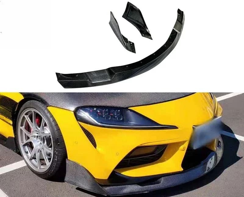 Applicabile a: Toyota Bull Demon King SUPRA A90 A91 Diffusore mento pala anteriore a tre stadi con labbro anteriore in fibra di carbonio