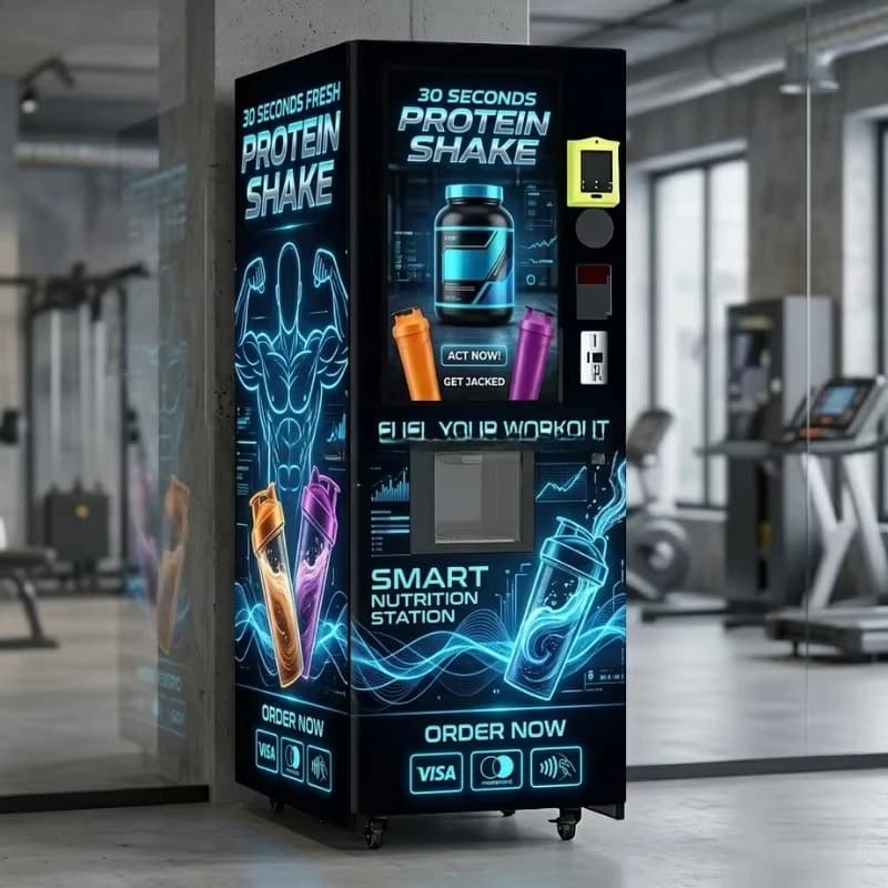 FL Overload Protection Protein Drink Dispenser Auto Stop When Powder Shortage Remind Staff Timely Supplement