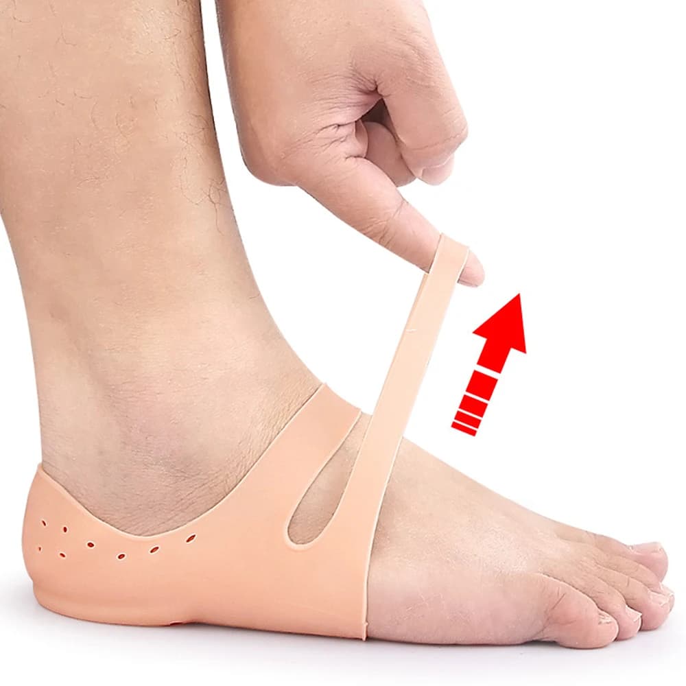 1 paio di protezioni per tallone con supporto per arco plantare per fascite plantare - per tendinite d'Achille Cuscino di supporto per tallone secco e screpolato