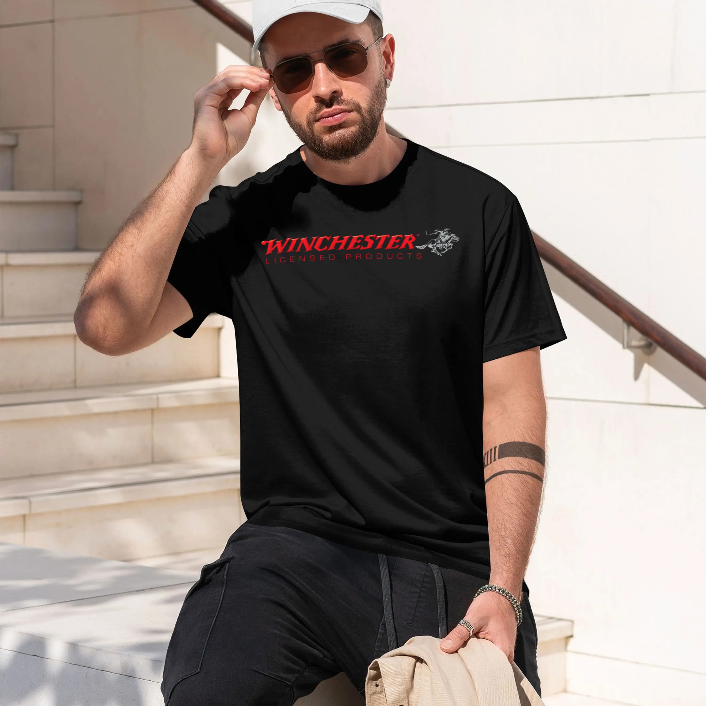Winchester Repeating Arms Big Golf Wear Western F per il 2026 Nuovo Modello T-shirt girocollo a maniche corte da uomo Classico Casual Multiplo