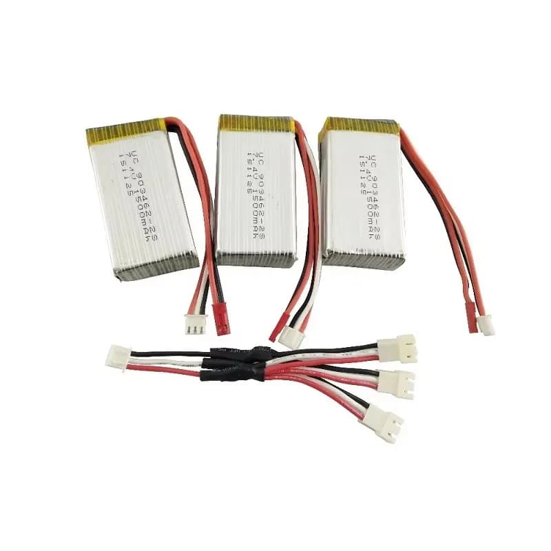 Batteria Lipo 7.4V 1500mAh e Cavo di Ricarica 1 a 3 per Elicottero RC WLtoys V913, Auto RC L959 L969 L202 VL912 - Ricambi