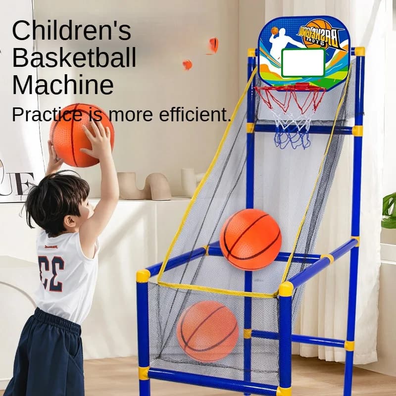 Set Canestro da Basket 2in1 per Bambini, Gioco Arcade Basket e Calcio con Porta da Calcio, Giocattoli per Bambini e Bambine, Gioco Sportivo da Esterno per Parco