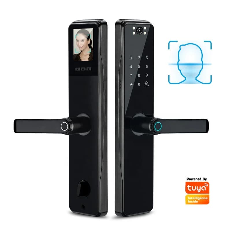 Smart Life Tuya App Security Digital Smart Fingerprint Door Lock With Camera