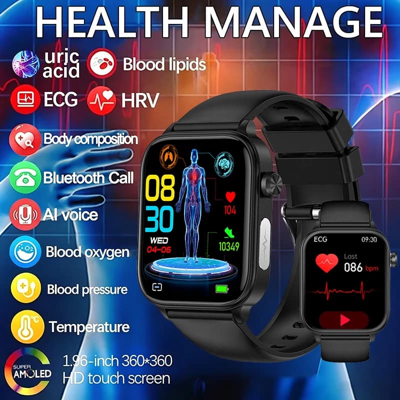 Smartwatch con Rilevatore Diagnostico AI per Donne, Test di Composizione Corporea, Lipidi e Acido Urico, Monitoraggio Salute Mestruale Femminile 2026 Nuovo