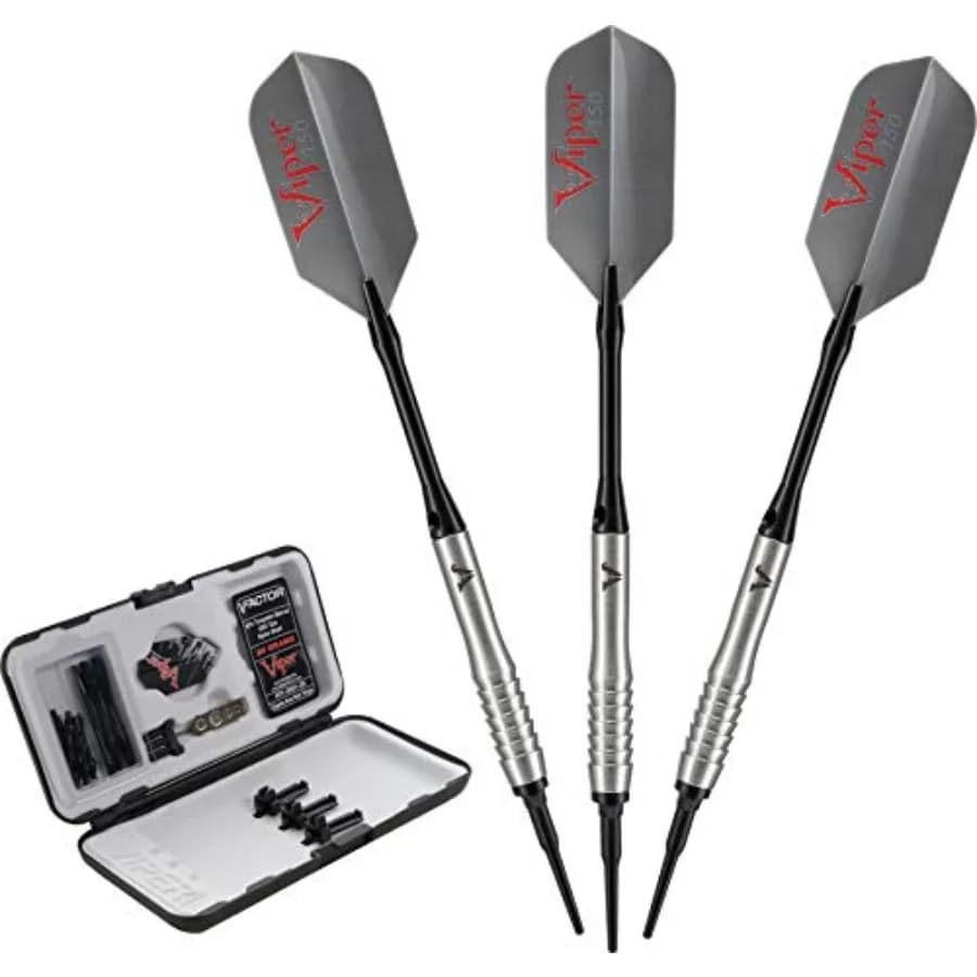 Set di freccette Viper V-Factor con punta morbida in tungsteno al 90% e custodia
