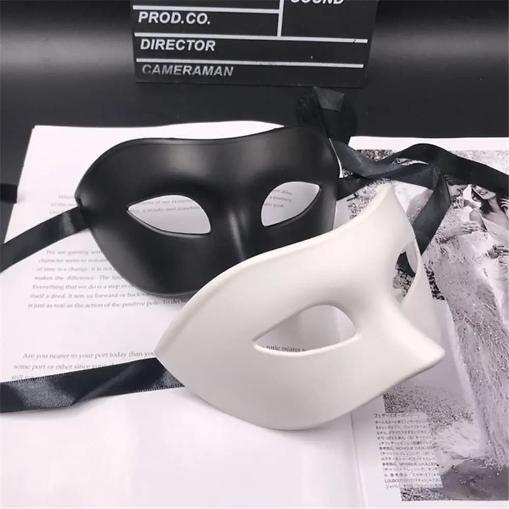 Donna uomo Sexy Gentleman Masquerade Mask Prom Mask Halloween Party Costume Cosplay decorazione di nozze puntelli nero bianco