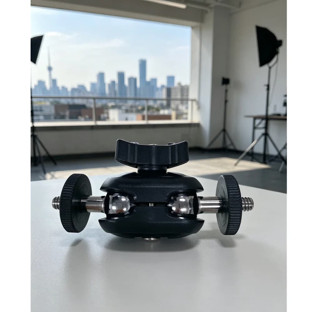 Roreta Metal Double Ball Heads Magic Arm With 360°1/4''Screw Extend Mount for DSLR Camera Monitor Video Mic Tripod