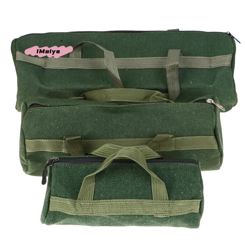 1Pc Multi-Purpose Heavy-Duty Canvas Roll Tool Bag Car Organizer with First Aid Kit Storage Portable with Multiple Zipper Pockets