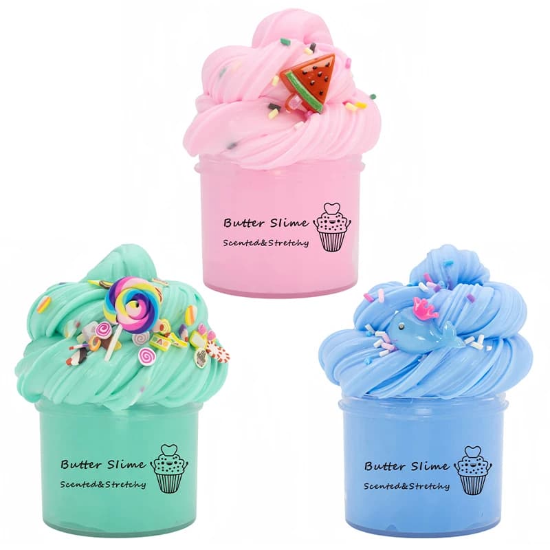 3 confezioni da 70 ml di burro di melma morbido elastico e non appiccicoso kit di melma di anguria nuvola melma fai da te set di giocattoli profumati bomboniere regali