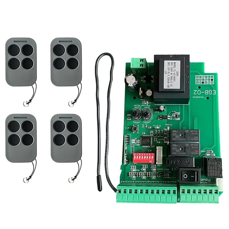 Scheda di controllo B49C per apricancello scorrevole + 4 telecomandi AC220 automatici per motore cancello scorrevole e sistema di controllo accessi