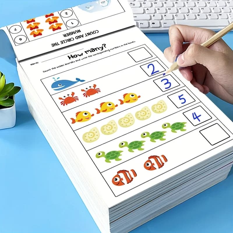 Interactive Mathematics Exercises - Counting, Addition and Subtraction within the limit of 10, Activity on Numerical Relations - Visual Learning Framework, Suitable for Childhood School, First Elementary, Home Education, Class Teaching - Learning and Educational Tools - Teachers and Parents