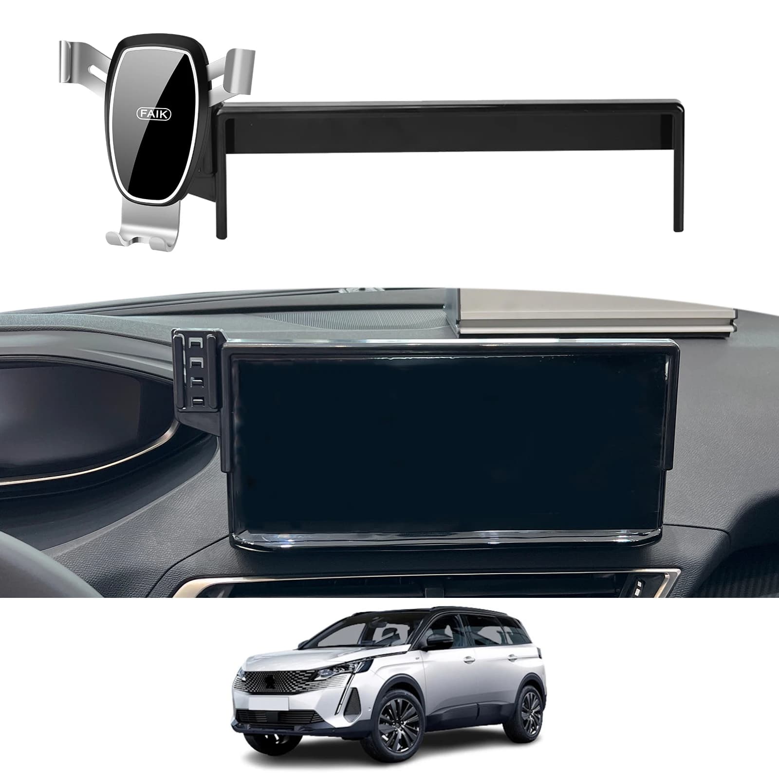 Supporto per telefono per auto per Peugeot 5008 2021-2023 Staffa GPS Supporto di navigazione Accessori auto