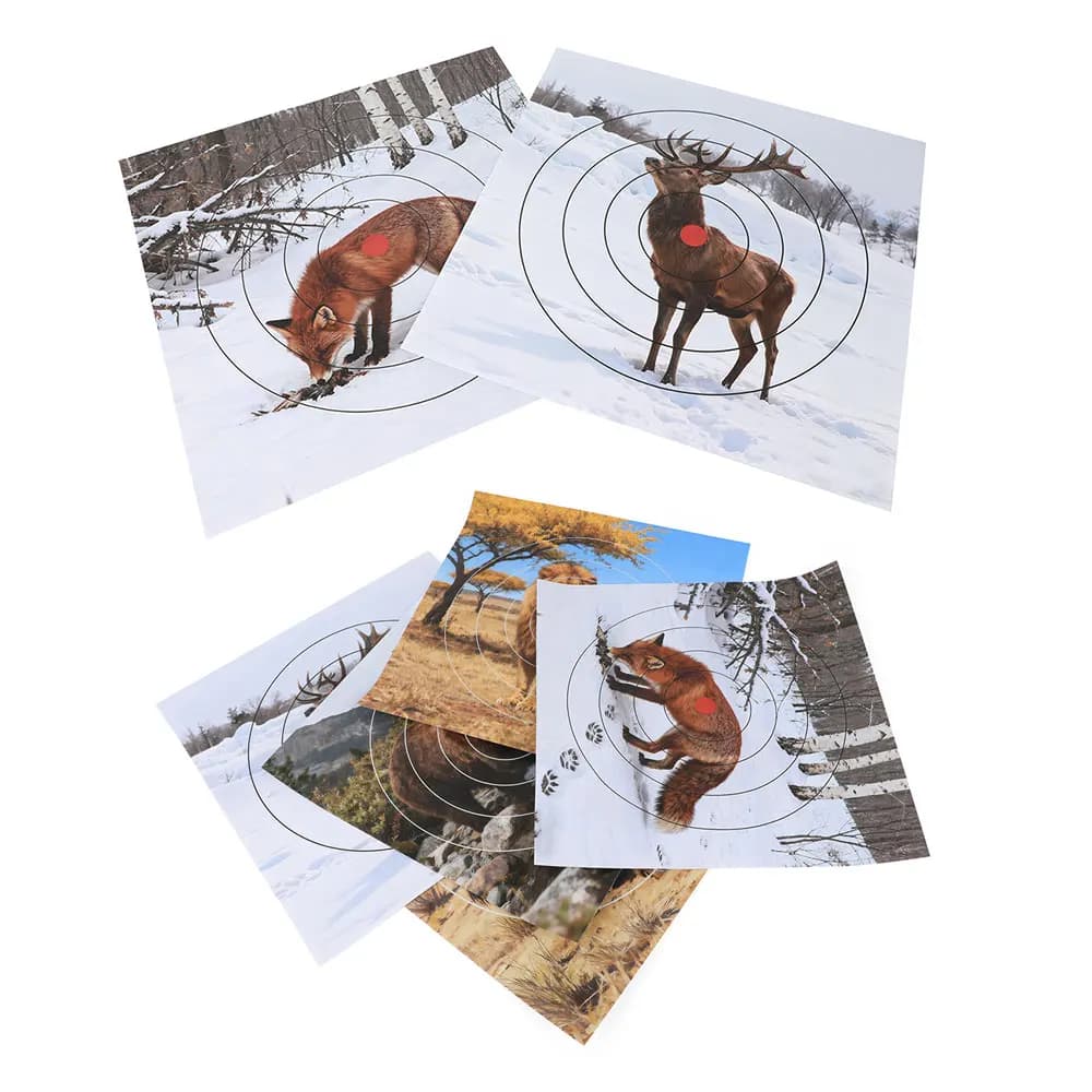 10/20 Pezzi Carta Bersaglio per Tiro con l'Arco 40x40cm, Carta Bersaglio Animale in Materiale Spesso, per Pratica di Tiro con Arco e Frecce