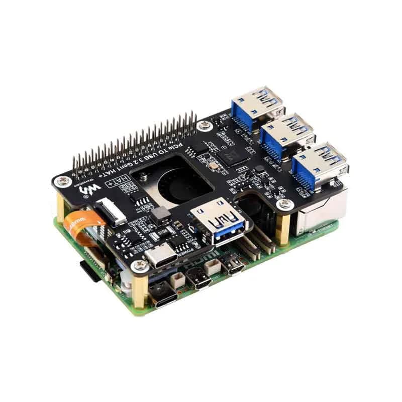 Raspberry Pi 5 PCIe To USB Free drive HUB 3.2 Gen1 Free drive Adapter plate