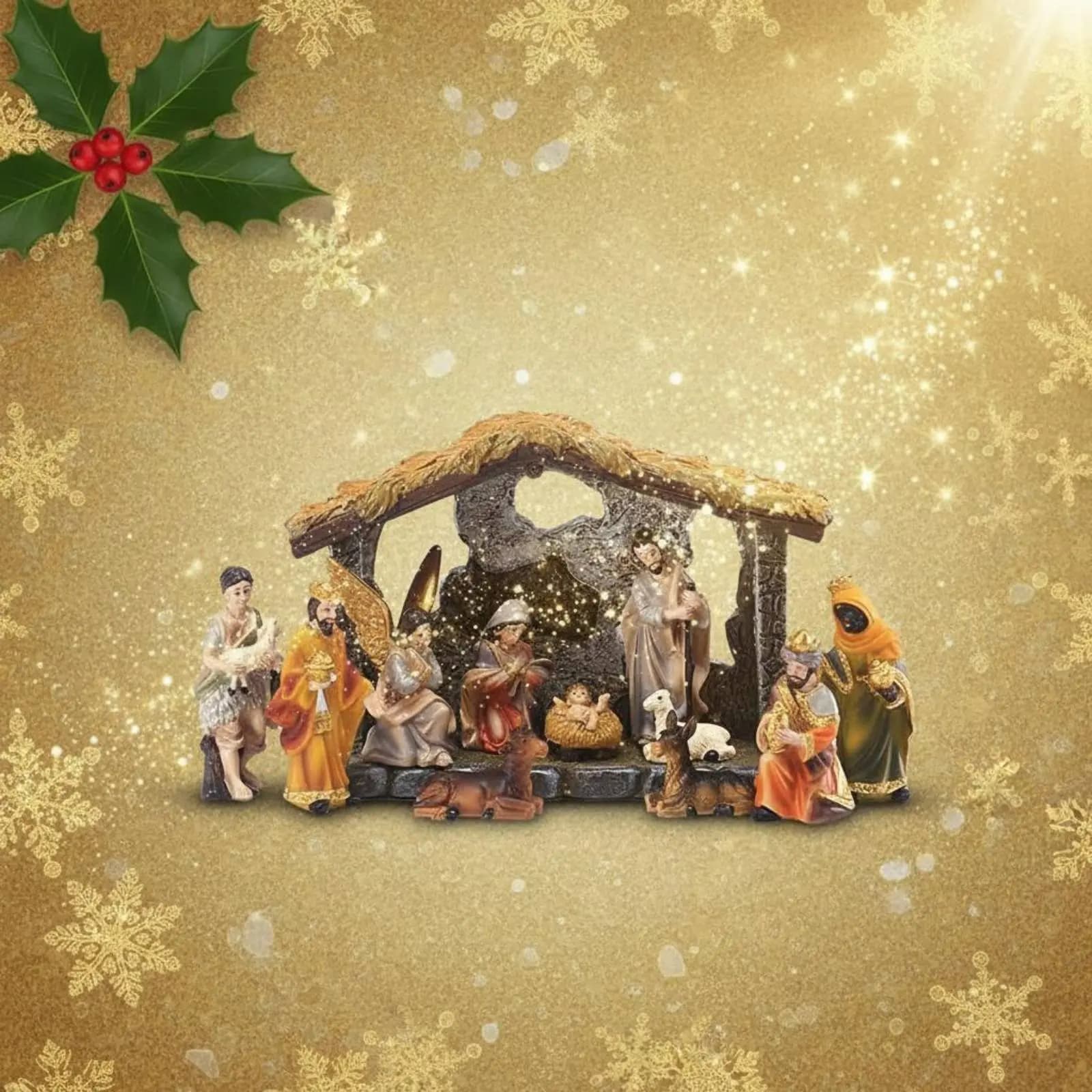 Christmas Nativity Ornament Textured Resin Nativity Ornament Jesus Manger Scene Molded Tray Insert Festive Decor Religious