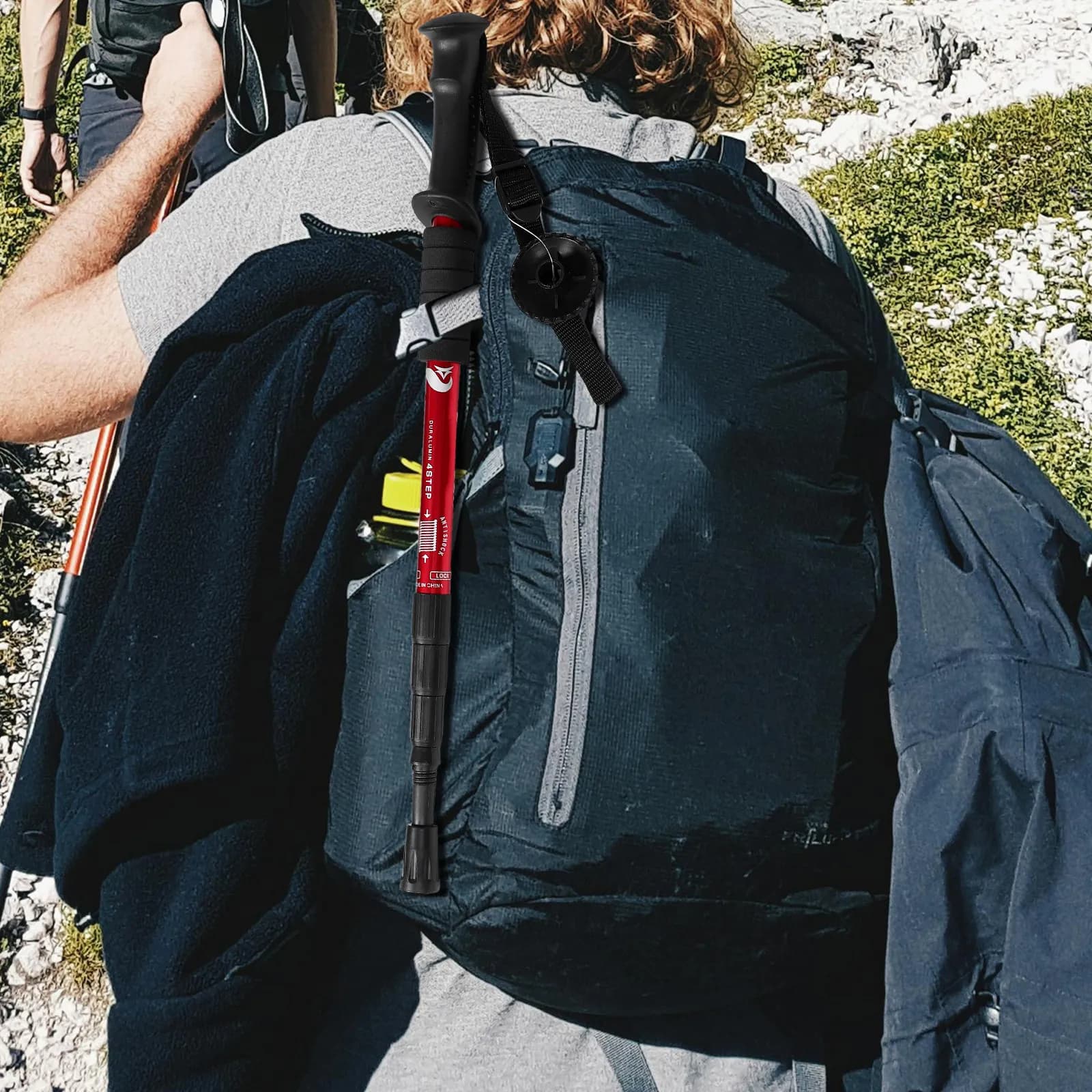 Bastone da Trekking Regolabile in Lega di Alluminio, Leggero e Ammortizzante, per Uomini e Donne, Essenziale per Escursionismo, Campeggio e Viaggi