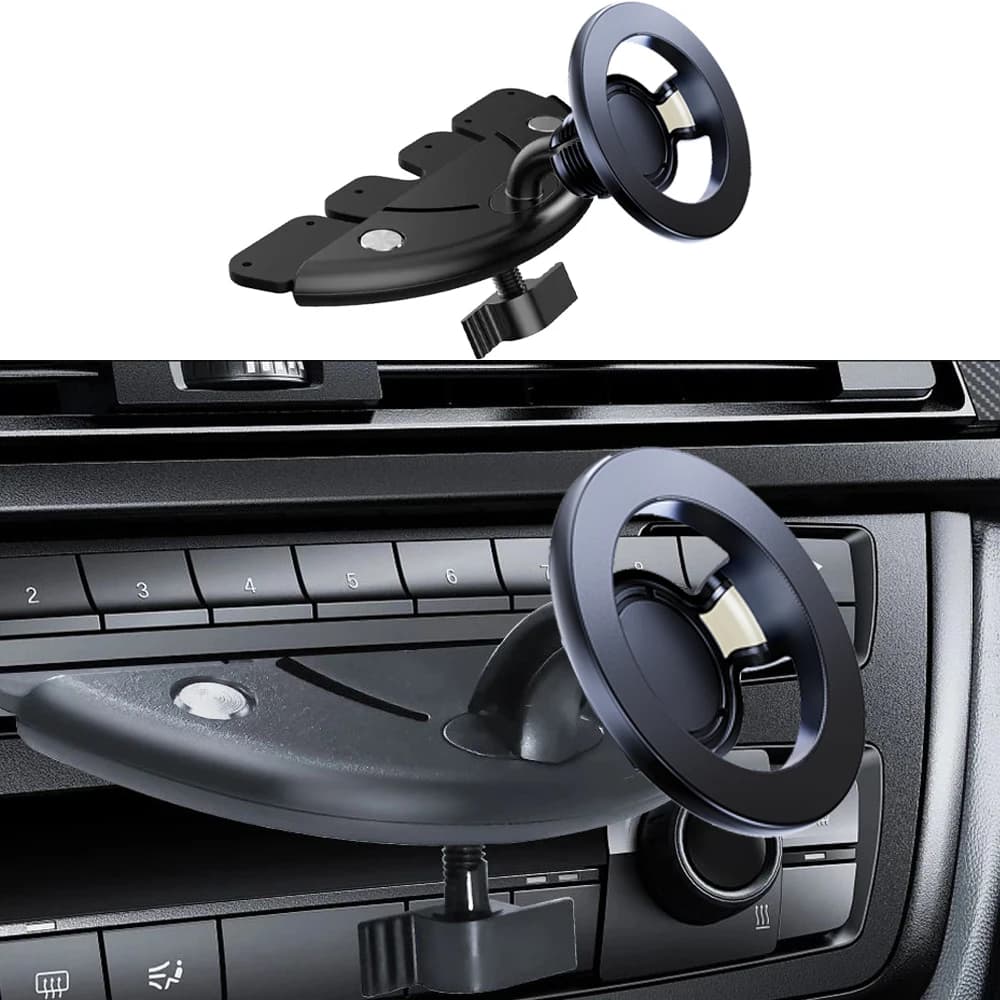 Magsafe Phone Support Magnetic Car CD Slot Support Mobile Phone Clip for iPhone 16 15 14 13 12 11 Samsung Xiaomi