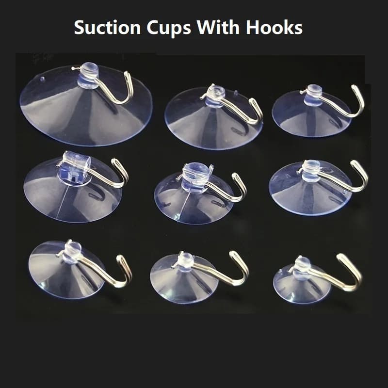 Ganci a ventosa da 30/45/60mm per appendiabiti in vetro gancio a ventosa per ventose da parete per cucina, bagno, finestra, gancio con ganci