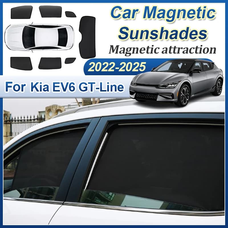 Accessori per Kia EV6 GTLine CV 2022-2025, Parasole Pieghevole per Parabrezza Auto, Protezione Anti-UV per Finestrini