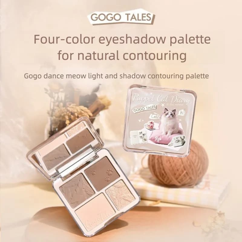 Gogo Dance Four-colored contour Opaco Lato Naso Shadow Palette All-In-One Skewer for Face Portable Student at affordable prices