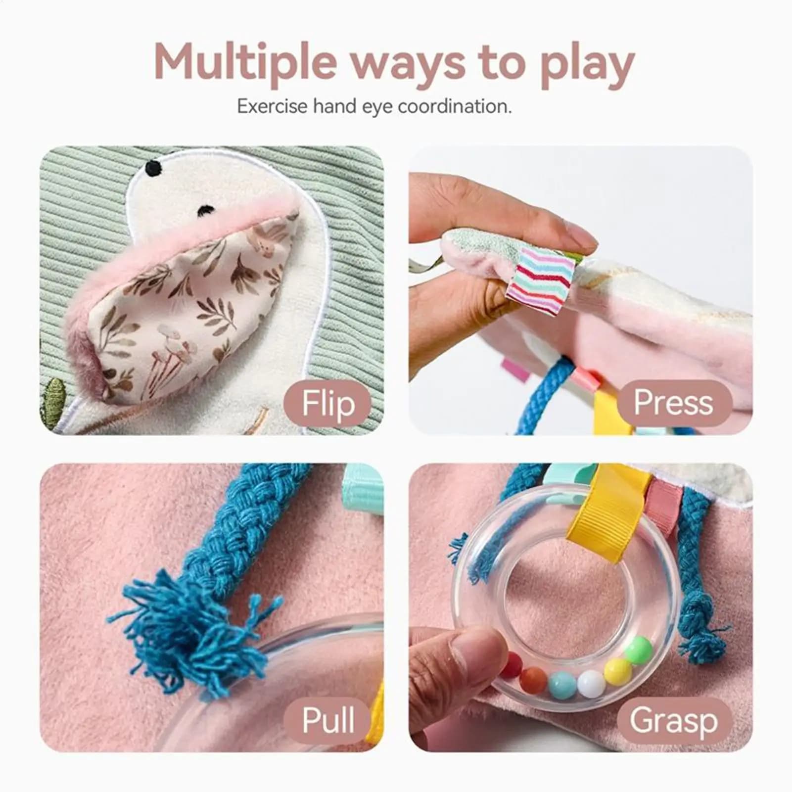 Bambini Sleep Companion Forma di coniglietto Morbido e traspirante Asciugamano delicato Morbido coniglio Coperta di sicurezza per ragazza Seggiolino auto Letto Viaggio a casa
