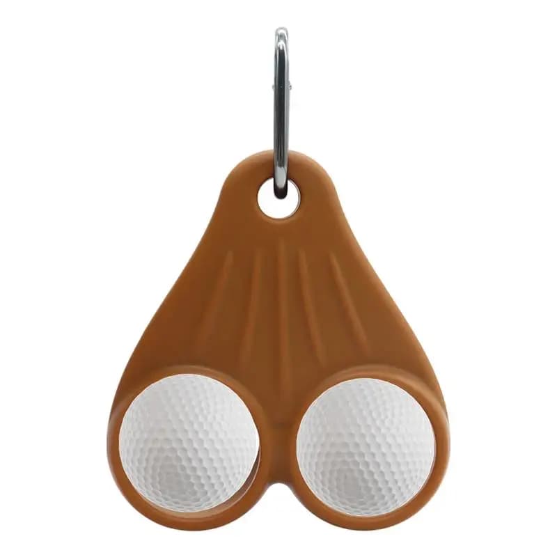 Marsupio per palline da golf Custodia per palline da golf in silicone con clip in metallo Accessorio sportivo per golfisti Uomo Donna Facile attacco